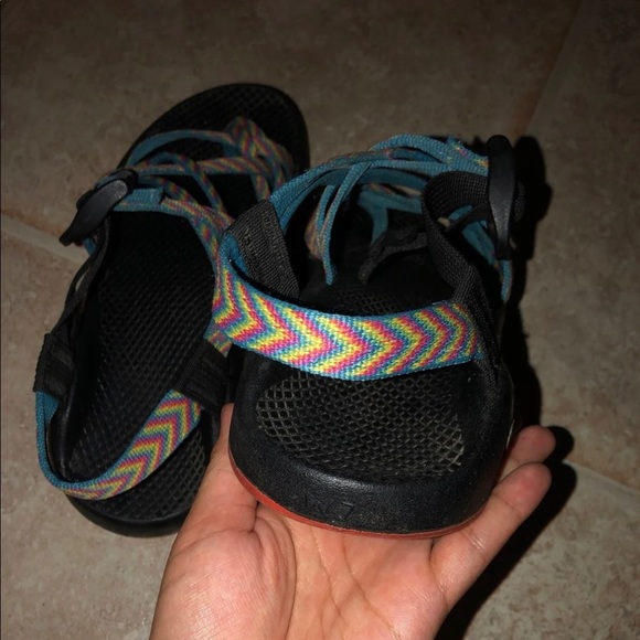 Chaco ZX / 2 rainbow blue black 7 toe s - Picture 3 of 4
